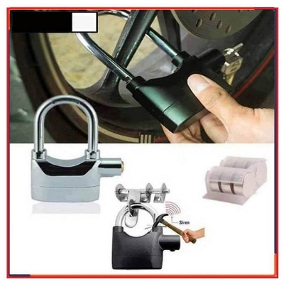 Picture of Anti-Thief Security Alarm Lock For Bike & Door-Black security lock lock bike lock cycle lock-Alarms & Anti-Theft-new canvas Ratings 16 Black