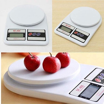 Picture of Kitchen Weight Scale Machine Digital Kitchen Weight Machine Model SF400 Weight Machine Mini Weight Measuring Scale With Digital Display White
