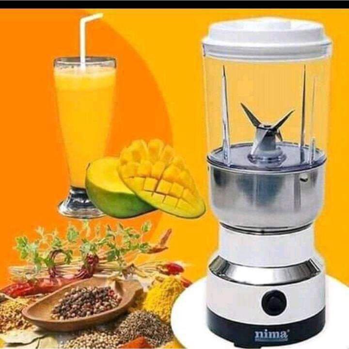 Picture of Nima Electric 2 in 1 Blender and Grinder, High Quality Heavy Duty Blender and Mixer Grinder Silver