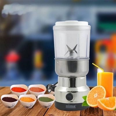 Picture of Nima Electric 2 in 1 Blender and Grinder, High Quality Heavy Duty Blender and Mixer Grinder Silver