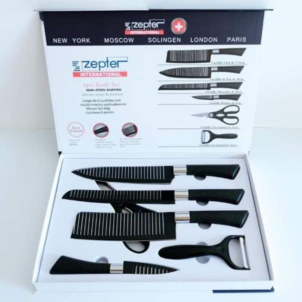 Picture of zepter Kitchen 6 Pcs Set For Chef Zepter Black