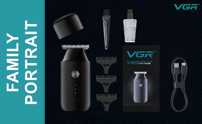 Picture of VGR V-932 Professional Rechargeable Corded & Cordless Pocket Hair Trimmer for Men’s Runtime: 120 Minutes, Black 