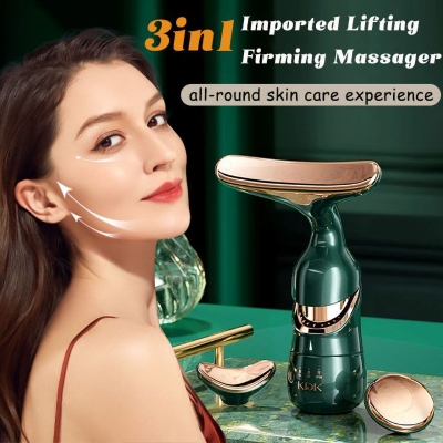 Picture of 4D Multi-Functional 3 In 1 Facial Lifting Device Neck Eye Massage Face Slimmer Beauty Skin Tightening Anti Aging 