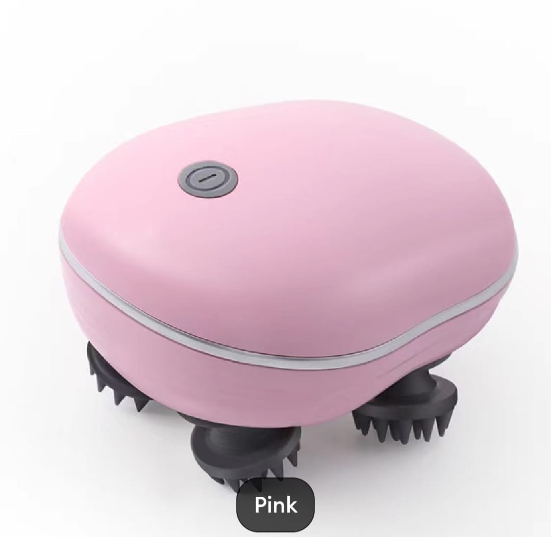 Picture of Scalp Head Hair Massager, Electric Waterproof Massager, Red Light Therapy, Kneading Head Massage Claws Electric Cat Massager Health Care Relax Shoulder Neck Deep Tissue Head Scalp Massage Kneading Vibrating Device Body Massager ( PINK ) Pink