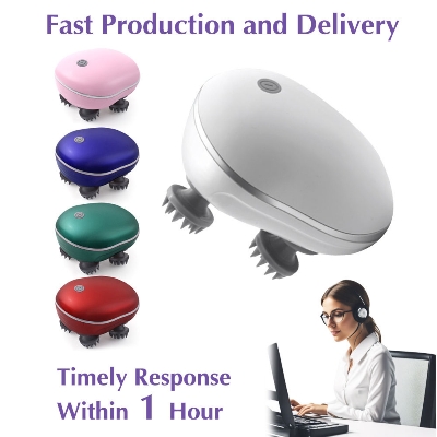 Picture of Scalp Head Hair Massager, Electric Waterproof Massager, Red Light Therapy, Kneading Head Massage Claws Electric Cat Massager Health Care Relax Shoulder Neck Deep Tissue Head Scalp Massage Kneading Vibrating Device Body Massager ( PINK ) Pink