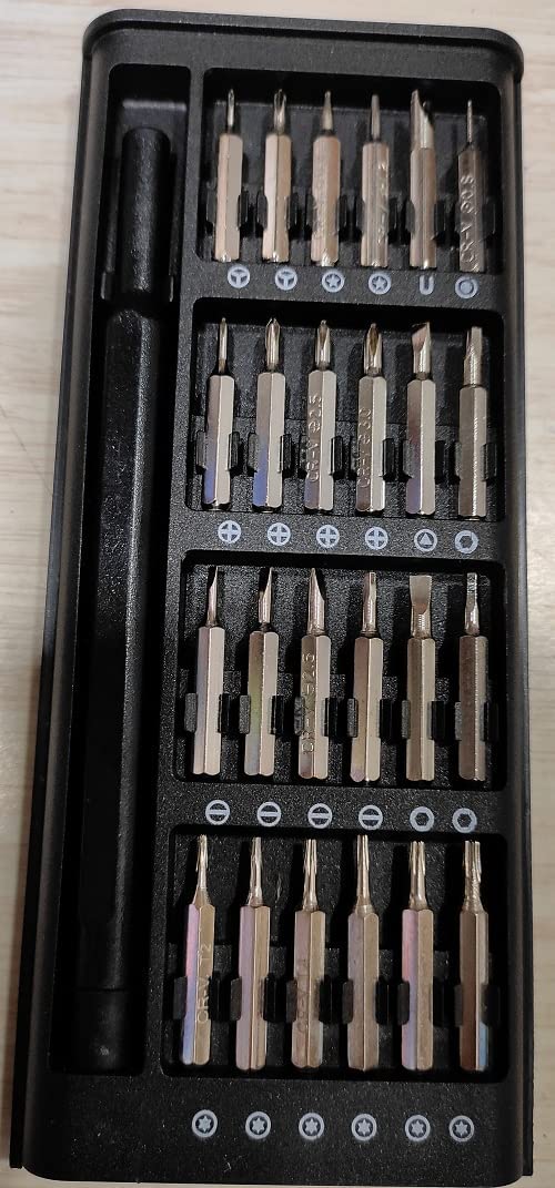 Picture of Sky- 24-in-1 Precision Screwdriver Set with 24 Alloy S2 Steel Bits,Repair Tool Kit for Laptop,Smartphone,iPhone,Camera, Electronics Devices etc Black