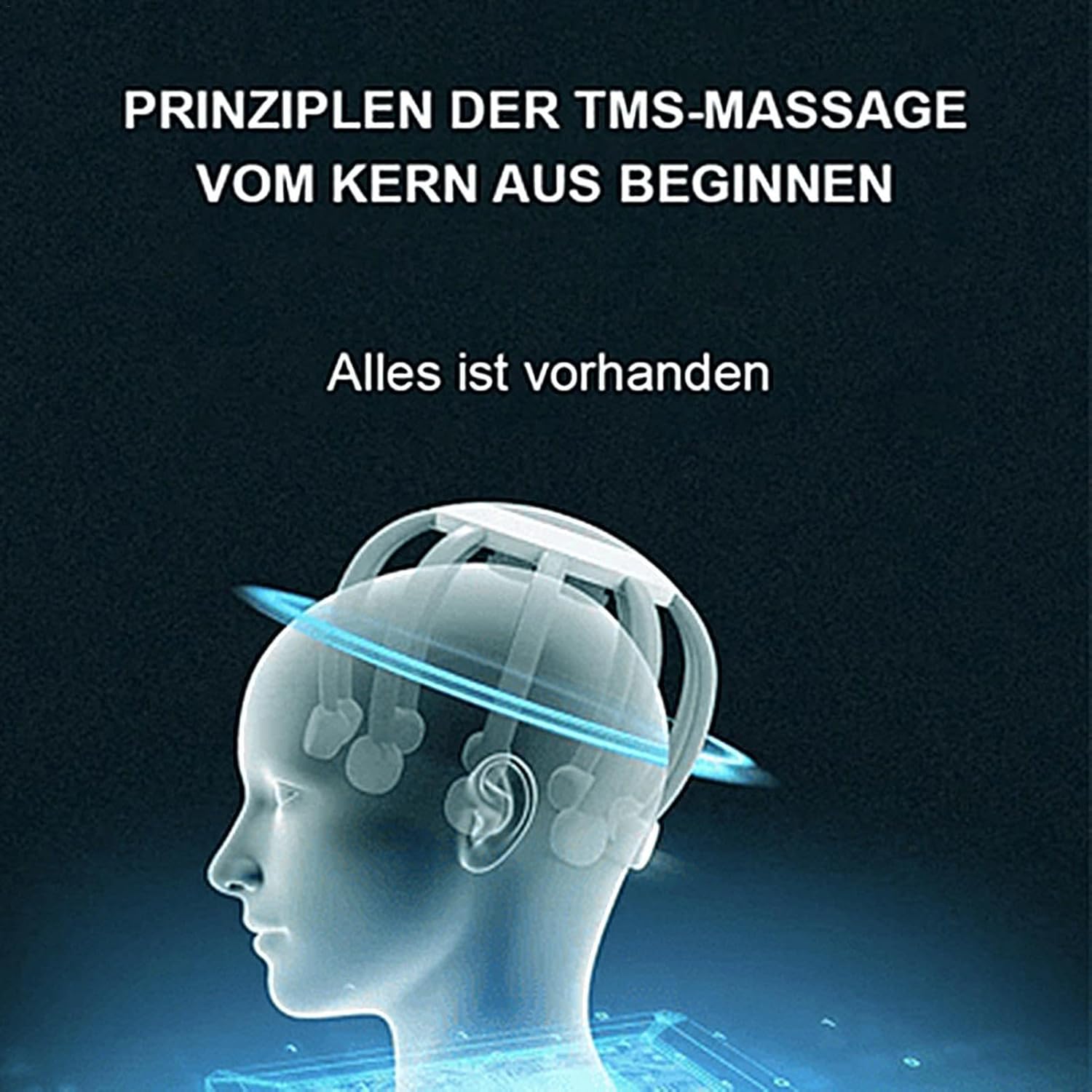 Picture of Electric Octopus Head Massager Therapy offering a 360-degree massage that allows you to enjoy a hands-free massage while reading, Multicolor