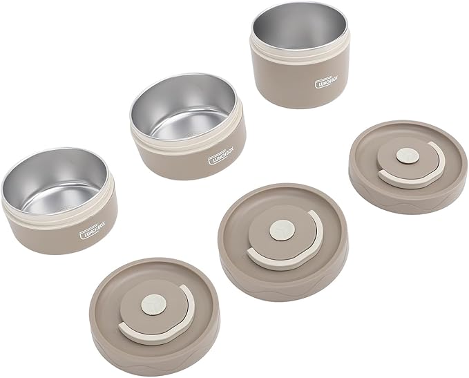 Picture of Insulated Lunch Box, Portable Stainless Steel Food Container with Bag, Cutlery Set Multicolor