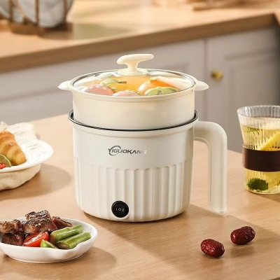 Picture of New Multifunctional Mini Electric Rice Cooker | Non-Stick Cooking Pot | 1.8 L. Non-Stick Cooker Multicolor