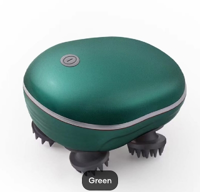 Picture of Scalp Head Hair Massager, Electric Waterproof Massager, Red Light Therapy, Kneading Head Massage Claws Electric Cat Massager Health Care Relax Shoulder Neck Deep Tissue Head Scalp Massage Kneading Vibrating Device Body Massager ( GREEN ) Green