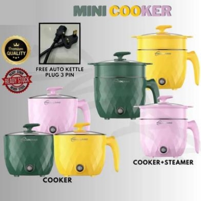 Picture of Multi -Mini -Electric Rice Cooker Cooking 1.8 L. Non-Stick Cooker With Steamer 