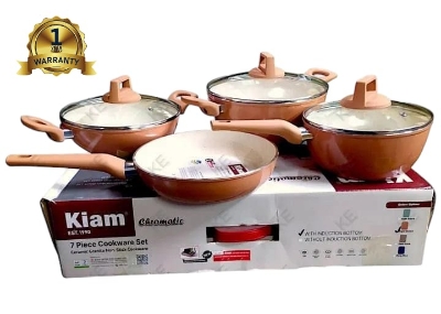 Picture of Kiam 7 Piece Ceramic Coating Granite Non Stick Cookware Set (Induction Bottom) Multicolor