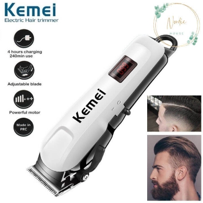 Picture of Kemei Km-809A Digital Electric ac/dc Rechargeable Professional Hair Clipper Trimmer 