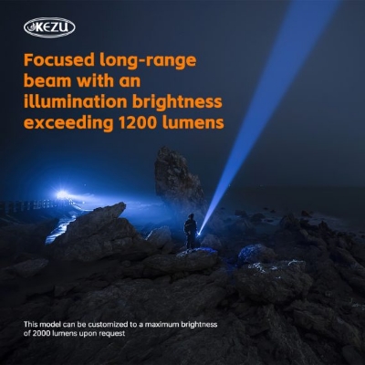 Picture of LED Flashlights high lumens rechargeable Super Bright Torch 4 lighting Modes Tactical Flashlight Zoomable for Camping Outdoor Black