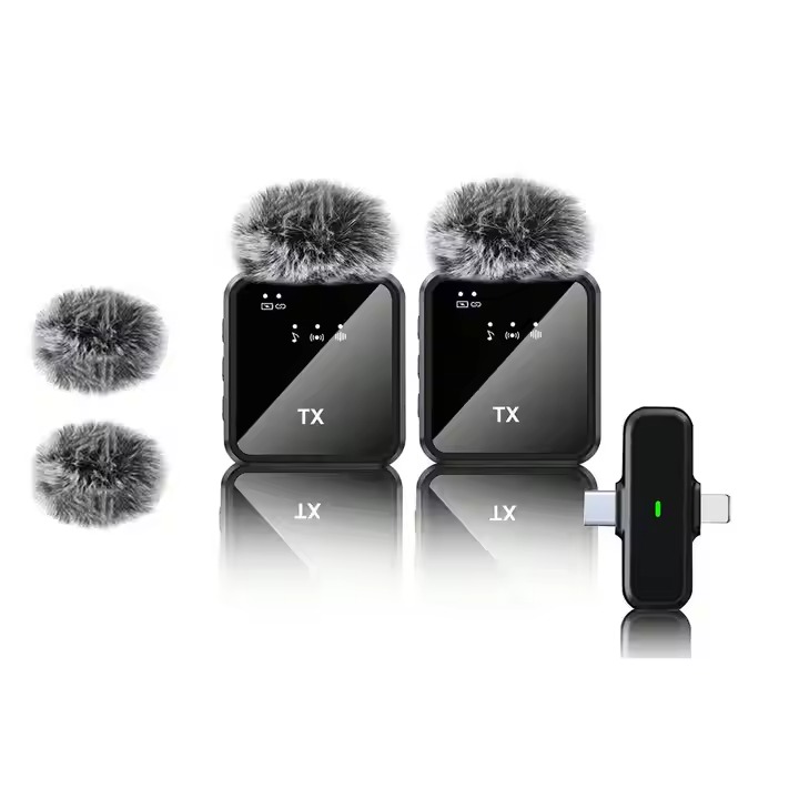 Picture of F15-2 New 2Mic Special Wireless Portable Microphone Reduction Reverb Mobile Phone Live Microphone Multicolor