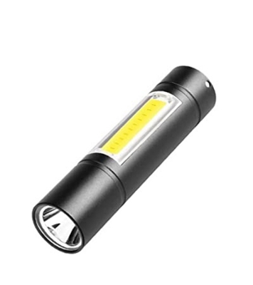 Picture of Rechargeable Flashlight Torch LED USB Portable Torches 4 Modes Mini Camping Lighting Black