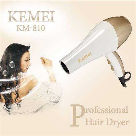 Picture of KM-810 4 In 1 Hair Dryer - White and Gold 
