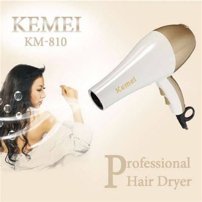 Picture of KM-810 4 In 1 Hair Dryer - White and Gold 