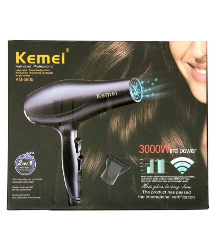 Picture of KM-810 4 In 1 Hair Dryer - White and Gold 