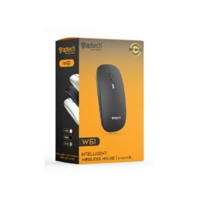 Picture of Aptech W61 Wireless Rechargeable Silent RGB Mouse Black