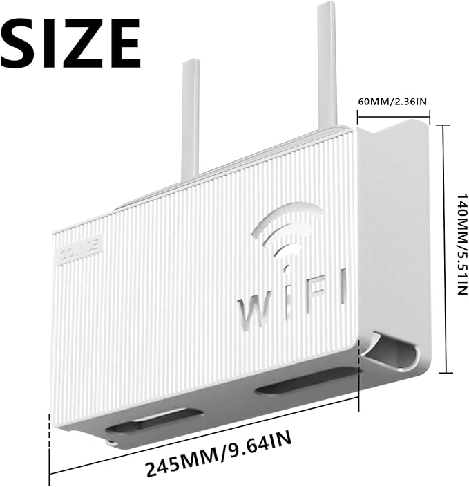 Picture of WiFi Router Storage Box Shelf Wall WLAN Router Box Hide Wall Hangings TV Cable Hide Box WiFi Rack Wall Decoration Decorative Box for Router Cable Organiser Box Multicolor
