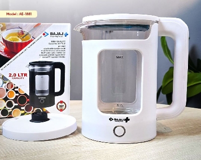 Picture of Bajaj AE1881 Double Layer Electric Glass Kettle - 2 Liter High Quality Electric Kettle Multicolor