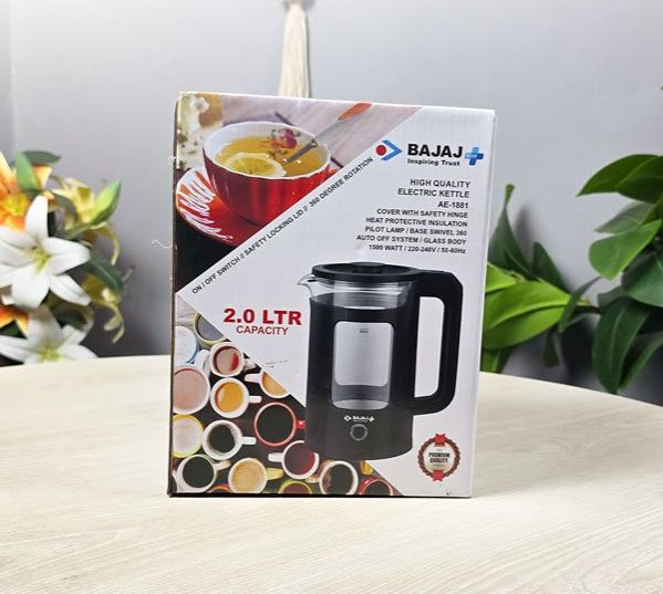 Picture of Bajaj AE1881 Double Layer Electric Glass Kettle - 2 Liter High Quality Electric Kettle Multicolor