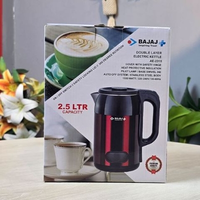 Picture of Bajaj Double Layer AE-2315 Electric Kettle (2.5L) Auto Off System, Safety Locking Lid, and Heat Protective Insulation Multicolor
