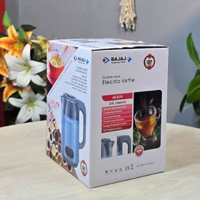Picture of Bajaj Double Layer AE-2315 Electric Kettle (2.5L) Auto Off System, Safety Locking Lid, and Heat Protective Insulation Multicolor