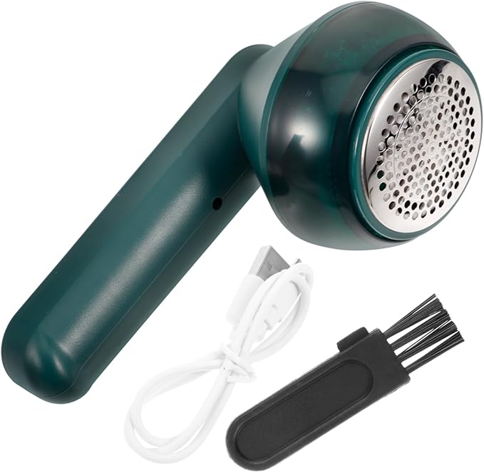 Picture of Healeved Electric Lint Remover and Portable Clothing Shaver Usb Rechargeable Fabric Fuzz Remover for Sweaters and Clothes, Green, Home Use Green