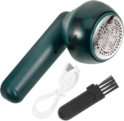 Picture of Healeved Electric Lint Remover and Portable Clothing Shaver Usb Rechargeable Fabric Fuzz Remover for Sweaters and Clothes, Green, Home Use Green