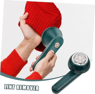 Picture of Healeved Electric Lint Remover and Portable Clothing Shaver Usb Rechargeable Fabric Fuzz Remover for Sweaters and Clothes, Green, Home Use Green