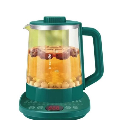 Picture of Jaipaan Electric Kettle Glass Kettle,Glass electric kettle Multifunctional High Borosilicate Glass Health Pot Electric Kettle Electric Teapot Quick Cooking Heat Preservation Function 304 Stainless Steel 2Liter new version White