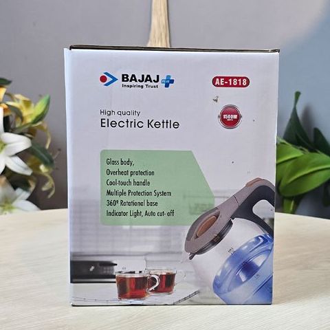 Picture of Bajaj AE1818 Automatically Turns Off and Automatic Over Heat Protection Electric Kettle - 2 Liter Bajaj Plus High Quality Electric Kettle AE- 1818 (2.0 LTR) Multicolor