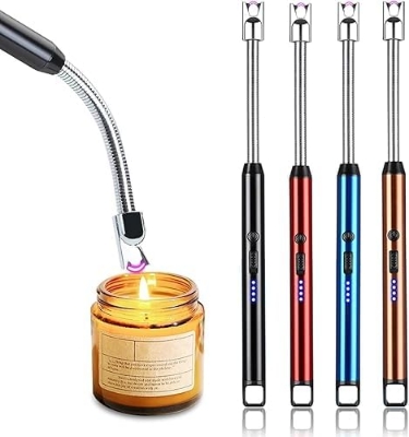 Picture of New electronic pulse igniter portable 360 ° curved hose candle aromatherapy special lighter for household kitchens 