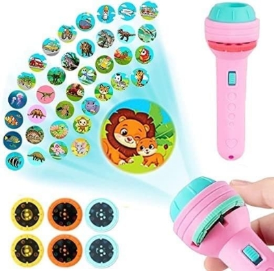 Picture of Mini Projector Torch Kids Flashlight Story book Educational Light-up Toys Sleep Light Preschool Fairy Tale Projection Lamp gift by Dhaka Shopping zone 