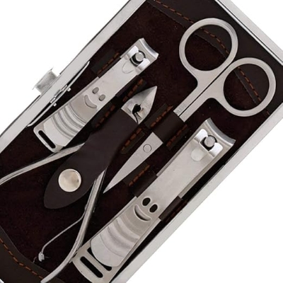 Picture of MARMIX Pedicure and Manicure kit Nail tool kit for women,Manicure Pedicure Set Nail Clipper Grooming Kit Professional Stainless Steel Scissors 12 In 1 With Travel Leather Case Multicolor