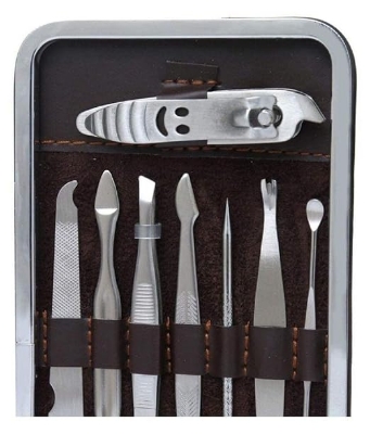 Picture of MARMIX Pedicure and Manicure kit Nail tool kit for women,Manicure Pedicure Set Nail Clipper Grooming Kit Professional Stainless Steel Scissors 12 In 1 With Travel Leather Case Multicolor