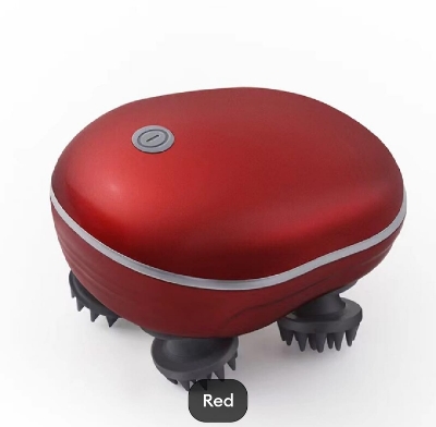 Picture of Scalp Head Hair Massager Electric Health Care Antistress Relax Body Massagem Deep Saude Tissue Prevent Body Massage (Red) Red