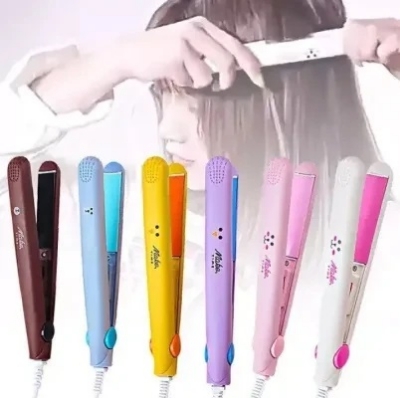 Picture of Mini Hair Straightener Multicolor Flat Iron Curler Ceramic Tourmaline Plate Easy Use And Carry Pocket Curling Styling Tool Multicolor