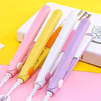Picture of Mini Hair Straightener Multicolor Flat Iron Curler Ceramic Tourmaline Plate Easy Use And Carry Pocket Curling Styling Tool Multicolor