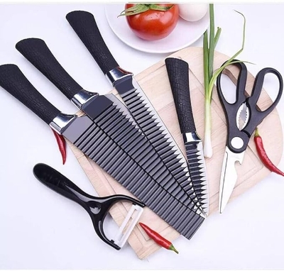 Picture of Kitchen Set 6 Pieces Professional Kitchen Stainless Steel Black