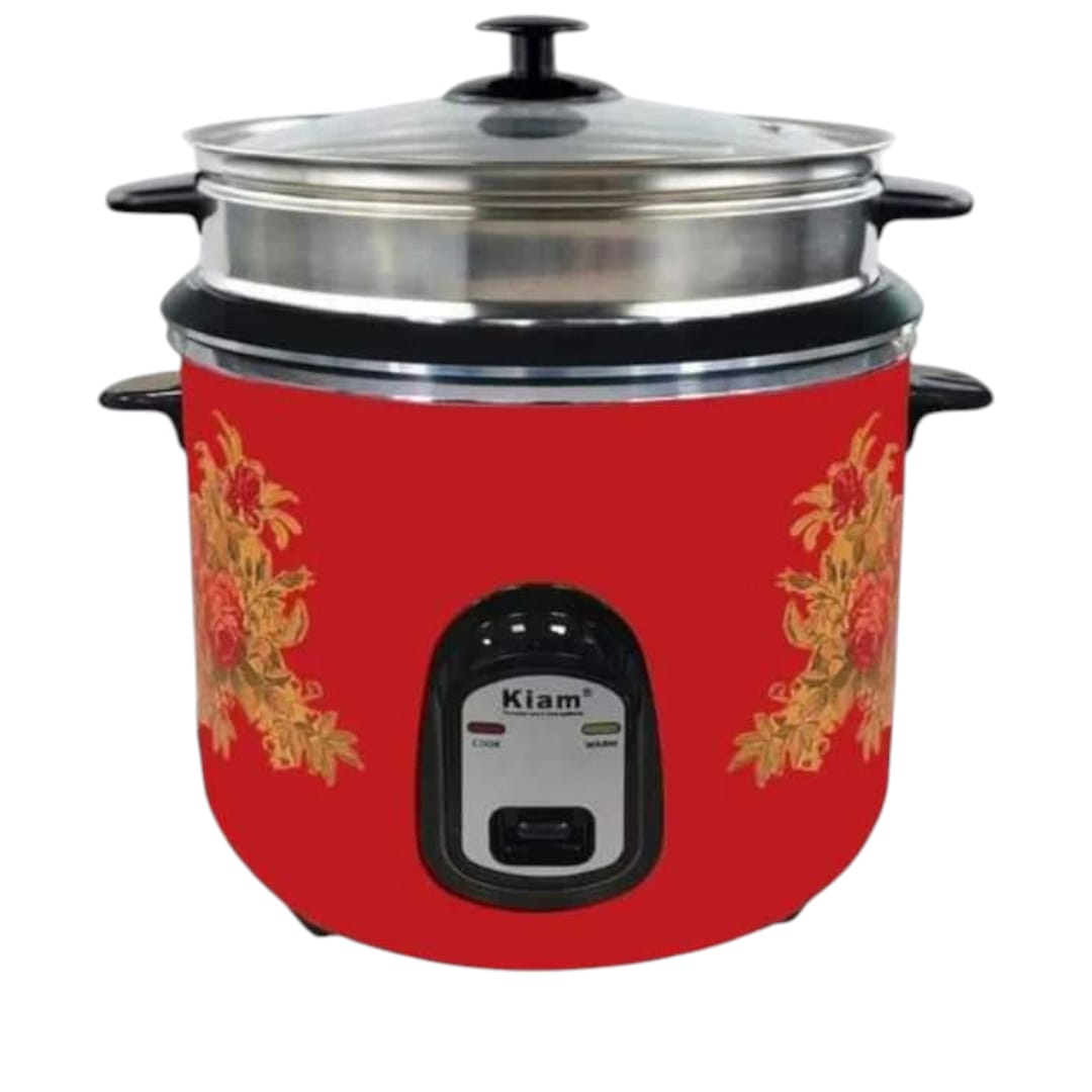 Picture of Kiam Rice Cooker Full Body 1.8 Ltr - Double pot (SS & Non Stick Pot)- SFB-5702 Multicolor