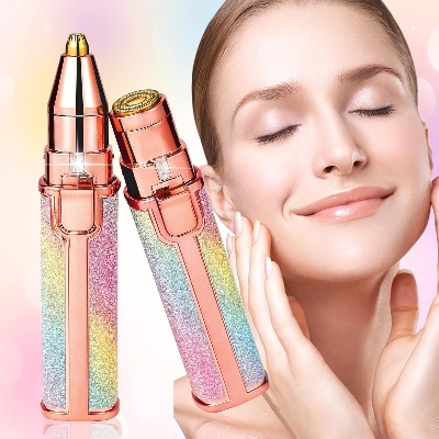 Picture of Eyebrow Trimmer For Women, 2 In 1 Rechargeable Facial Hair Remover Multicolor