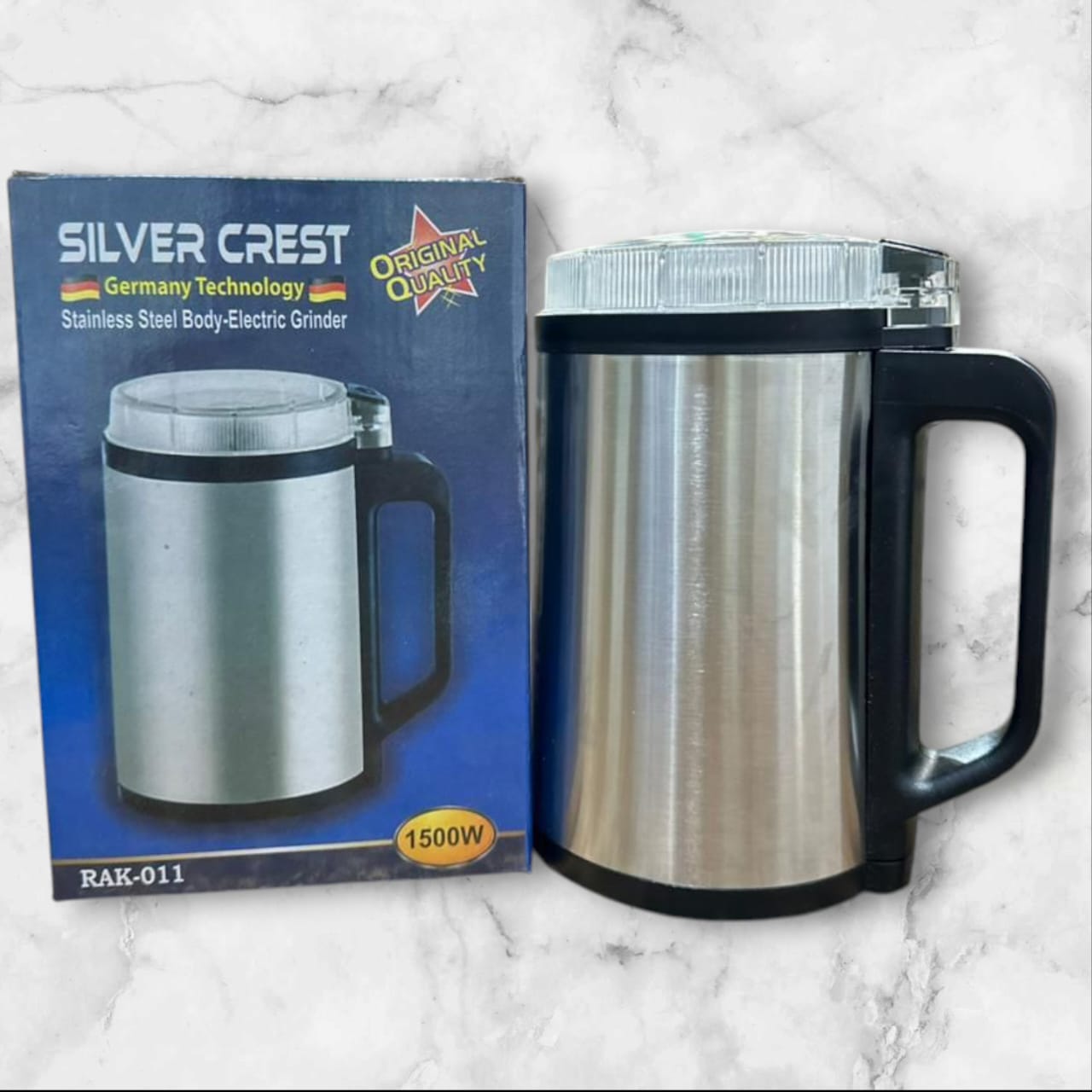 Picture of Silver Crest Stainless Steel Electric Mini Grinder 1500 Watt  8 Blade Powerful Motor & Blender Machine Multicolor