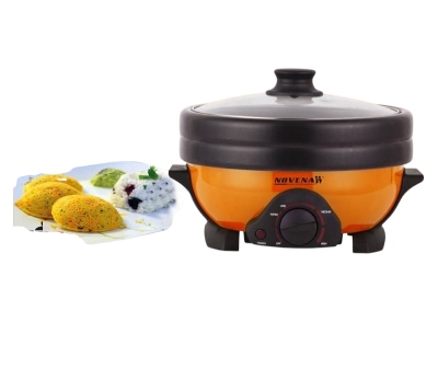 Picture of Novena Multi Cooker Double Pot Multi cooker, Electric Curry Cooker With Double Pot, Removable non-stick pan, Automatic cooking and warming system (3.5 LTR) 1000w Multicolor
