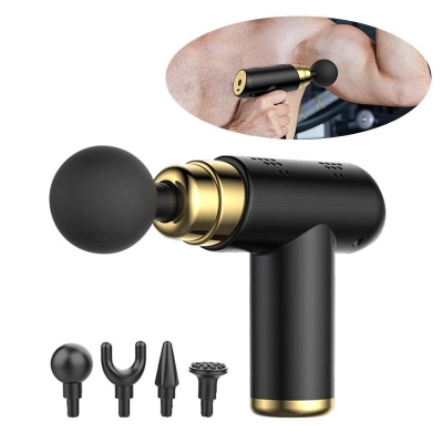Picture of Mini Electric Massage Gun Portable Deep Tissue Massage Gun - Pain Relief USB Rechargeable Body Massager 