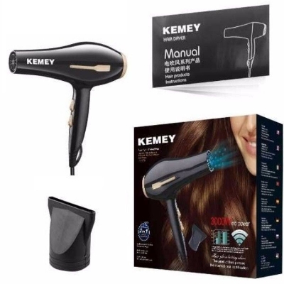 Picture of Kemei professional hair dryer 1000w- Black - Hair Dryer - Hair Dryer 