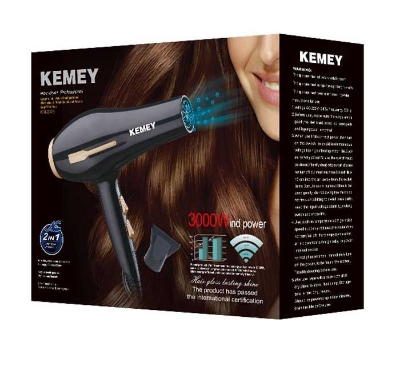 Picture of Kemei professional hair dryer 1000w- Black - Hair Dryer - Hair Dryer 