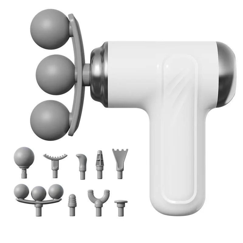 Picture of Full Body Massager Machine For Pain Relief, Electric Body massager Gun For Foot 3-Head Fascia Gun 9-Head Interchangeable Body Massager Deep Hitting Muscle Relaxation Shoulder, Waist and Back Massager Built-in battery 1000mah-1200mah inclusive Multicolor
